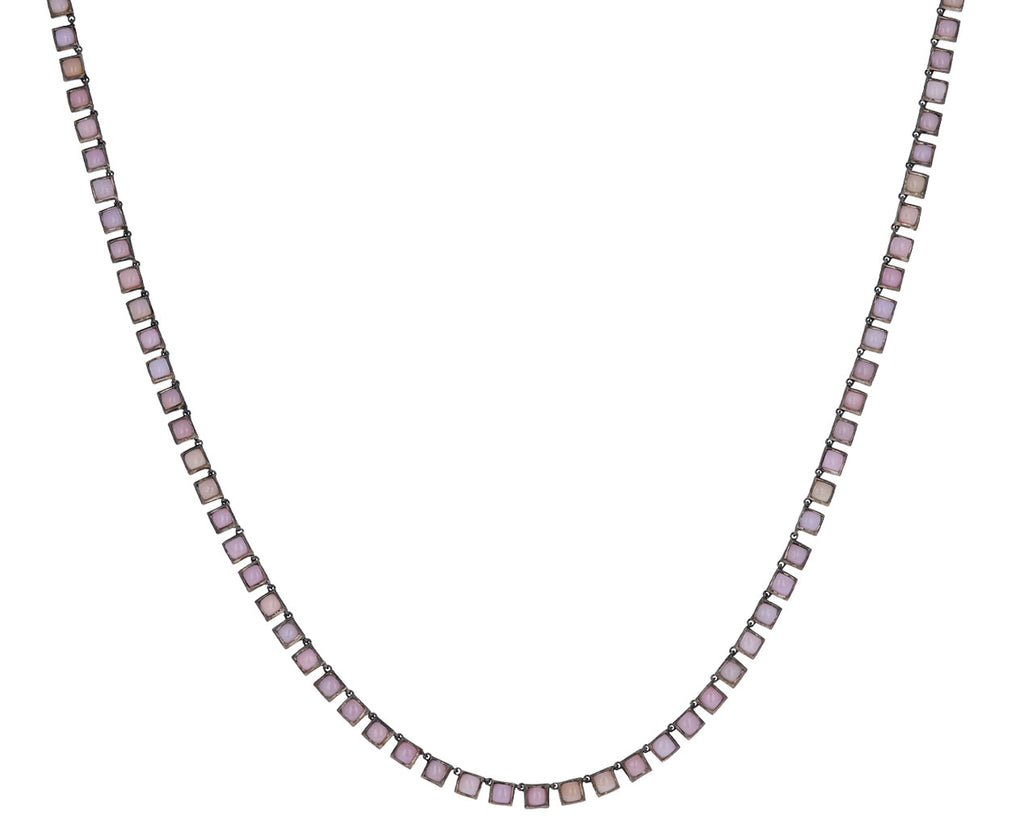 Pink Opal Opera Tile Necklace