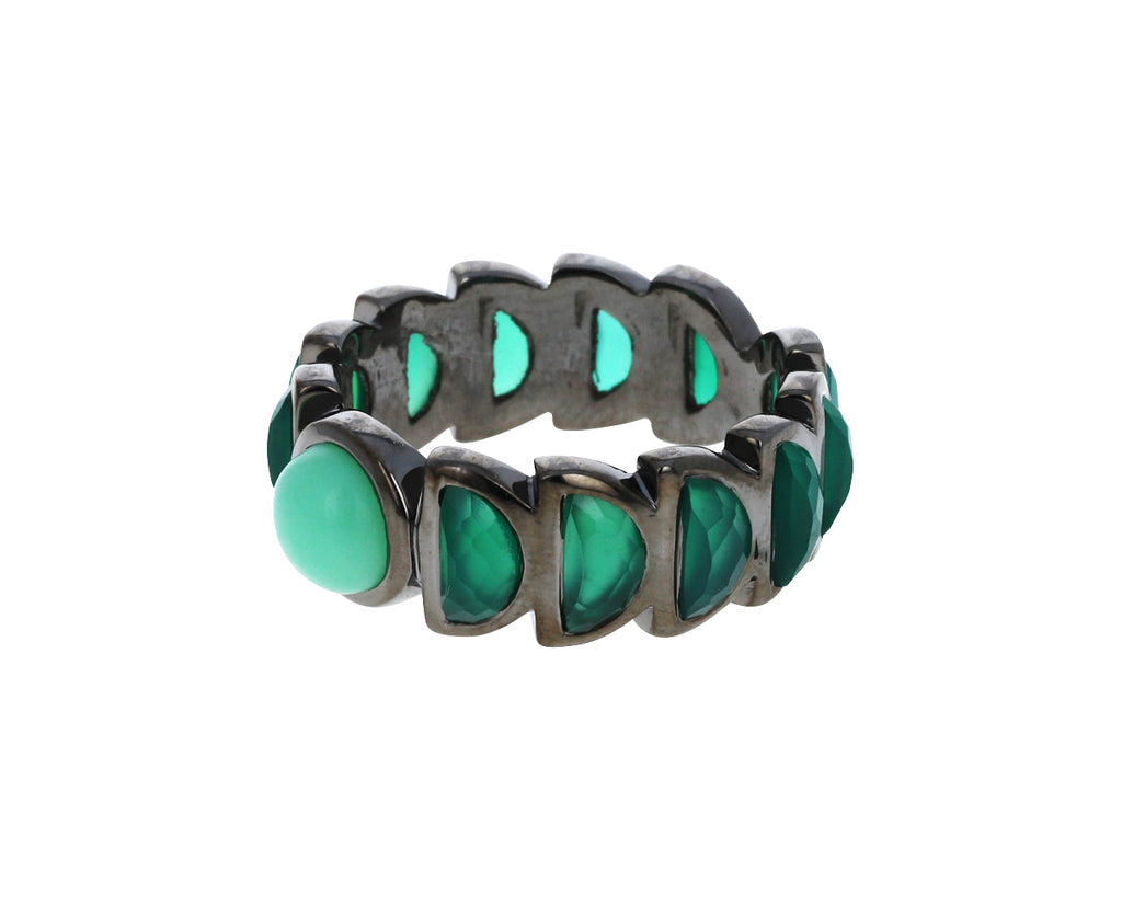 Green Onyx and Chrysoprase Luna Band