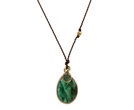 Margaret Solow Emerald and Diamond Pendant Necklace