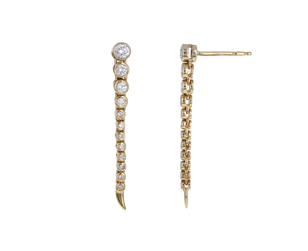 Short Continuum Diamond Earrings