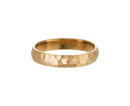 Men's Yellow Gold Hammered Band - TWISTonline 