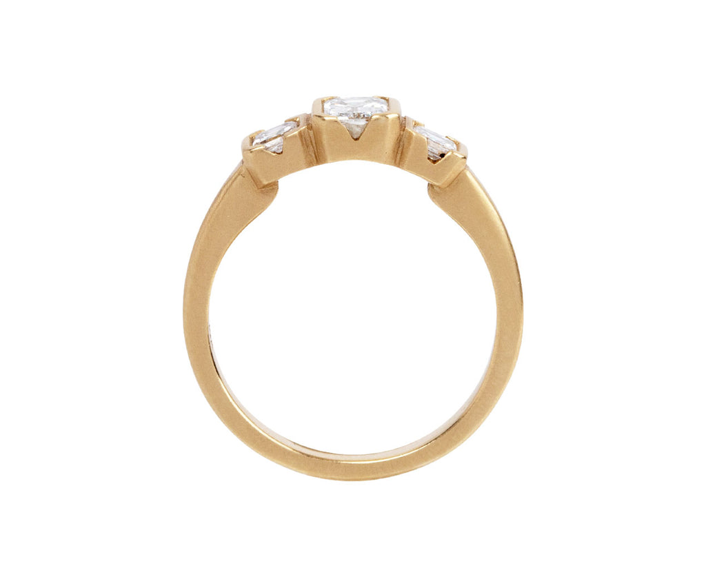 Rebecca Overmann Triple Diamond Ravine Ring Top View