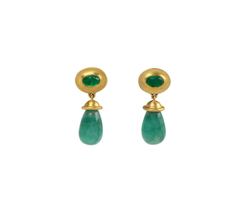Prounis Emerald Alabastra Dangle Earring