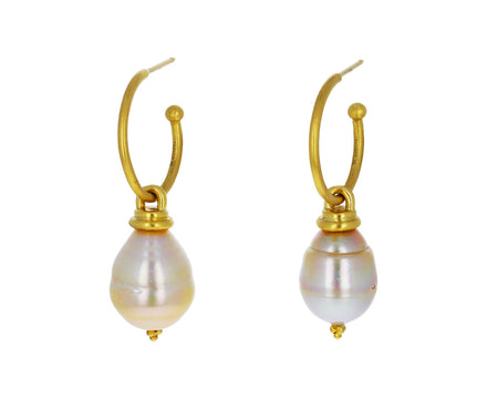 South Sea Pearl Hoop Earrings