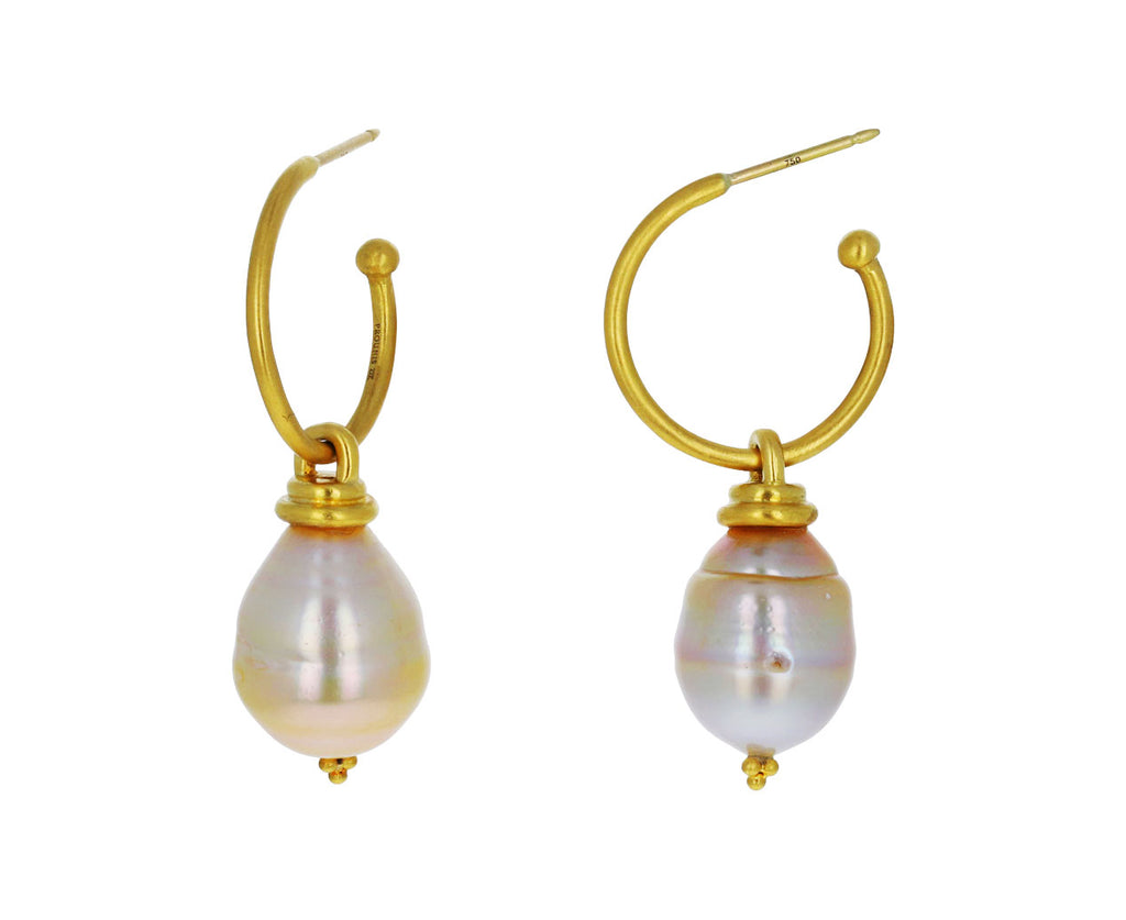 South Sea Pearl Hoop Earrings