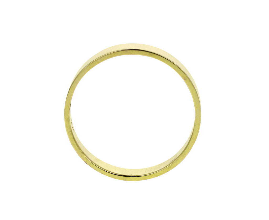 4mm Polished Gold Square Edge Men's Band