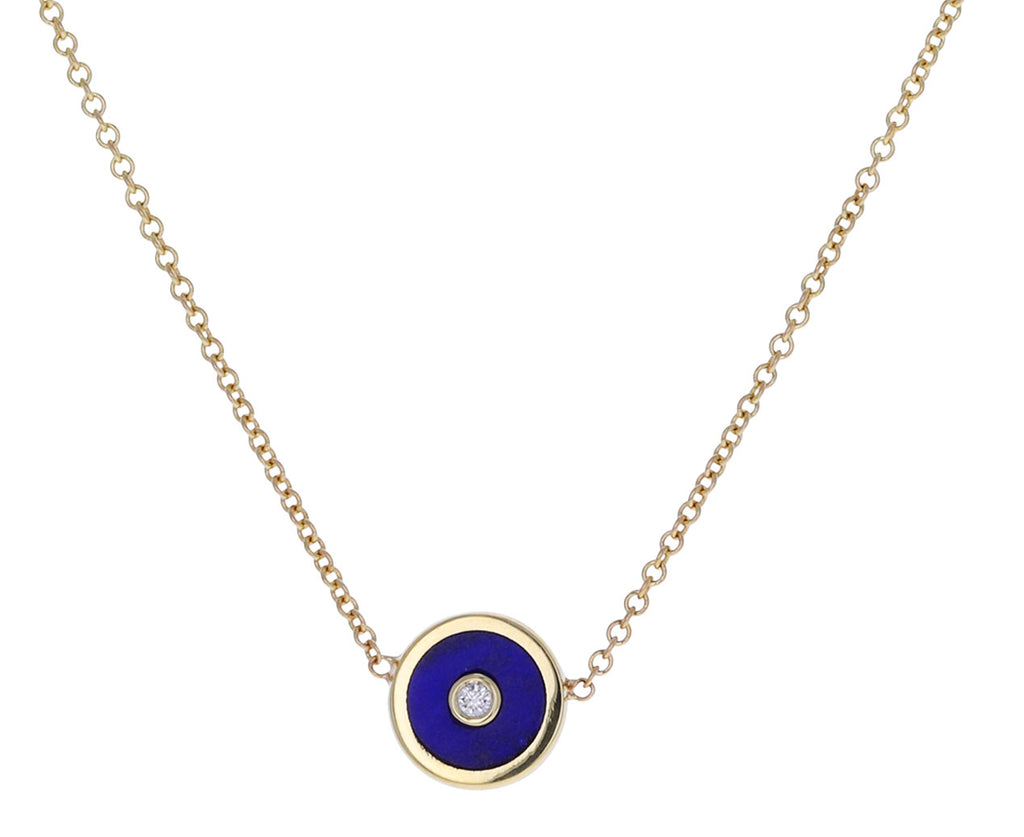 Lapis Mini Compass Necklace