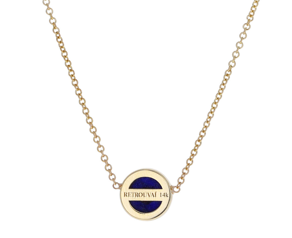 Lapis Mini Compass Necklace