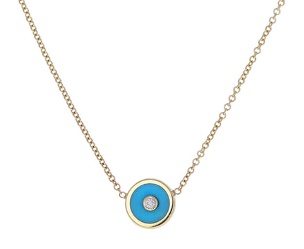 Turquoise Mini Compass Necklace