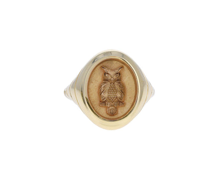 Grandfather Fantasy Owl Signet Ring