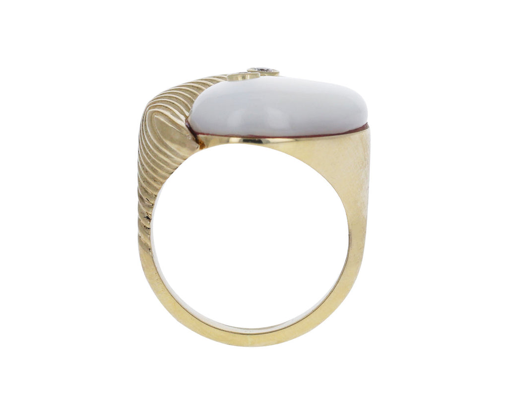 Mother-of-Pearl Yin Yang Ring