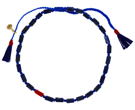 Lapis and Coral Beaded Bracelet