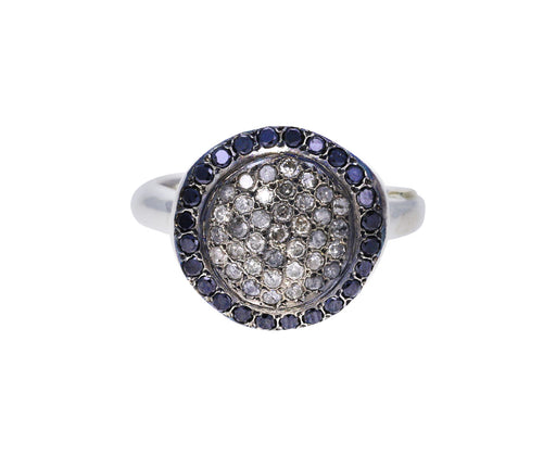 Icy Gray Diamond and Black Diamond Julia Ring