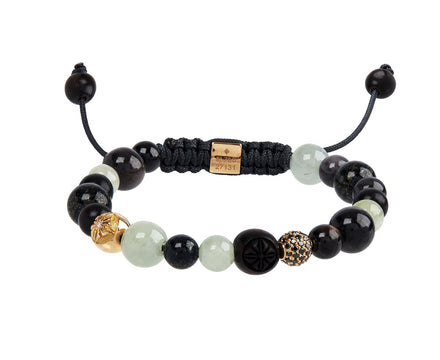Shamballa Jewels Sapphire, Jade, Black Diamond Pavé Bead Bracelet