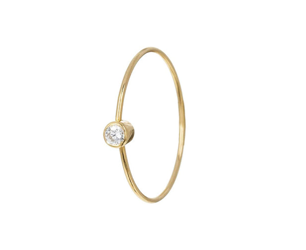 Large Diamond SINGLE Hoop Earring