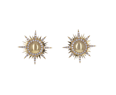 Diamond Il Sole Stud Earrings