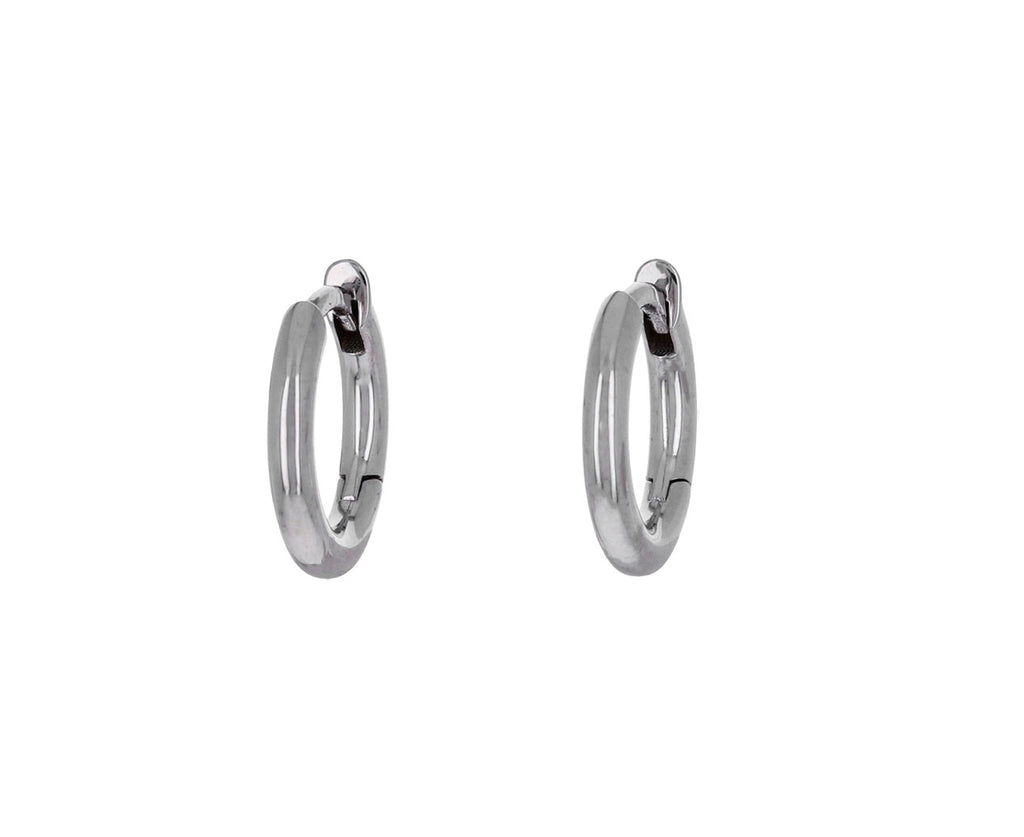 White Gold Micro Hoop Earrings - TWISTonline