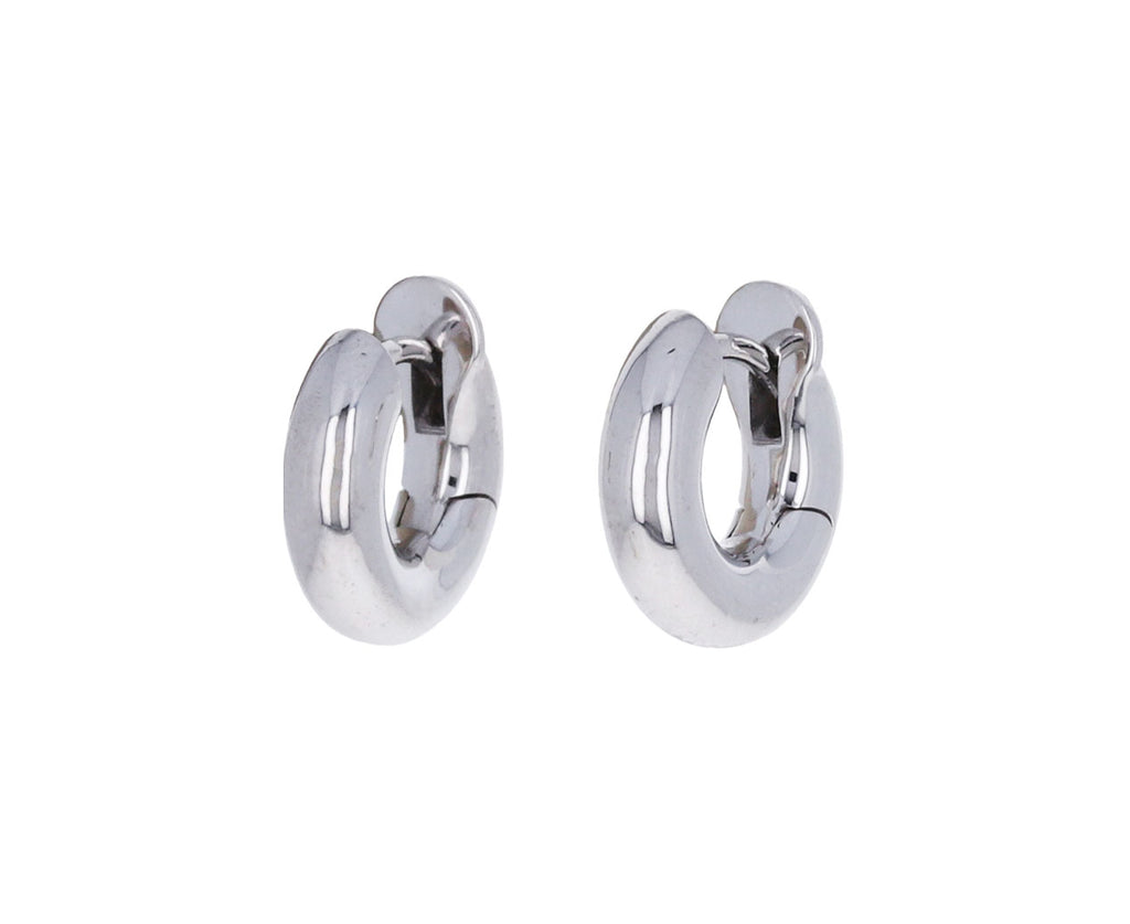 White Gold Mini Macro Hoops - TWISTonline