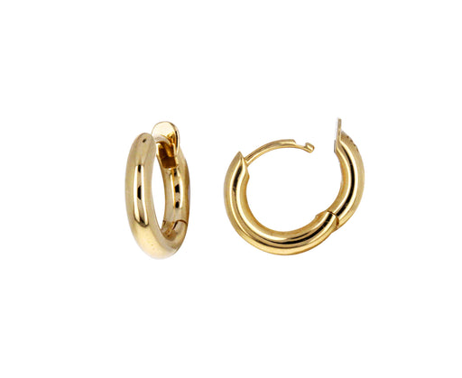 Yellow Gold Mini Micro Hoop Earrings