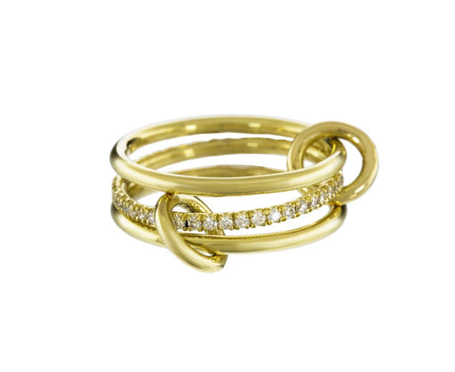 Gold and Diamond Triple Sonny Ring - TWISTonline