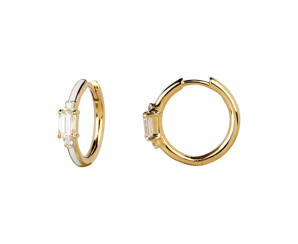 State Property Parameswara Bone White Hoop Earrings