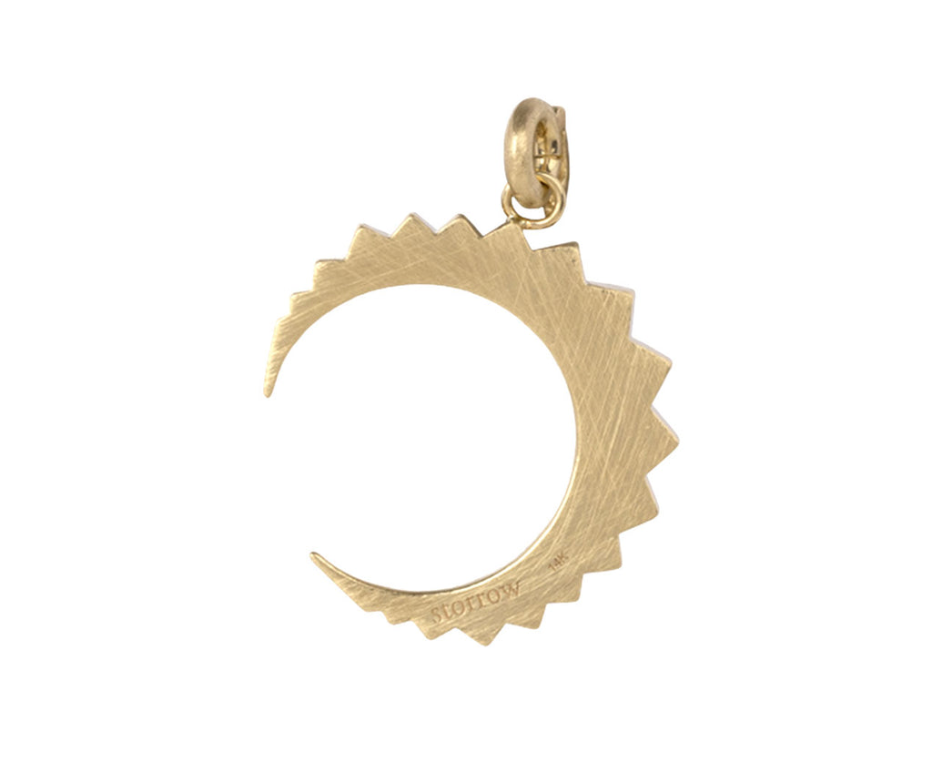 Pink Sapphire and Diamond Estelle Crescent Charm ONLY