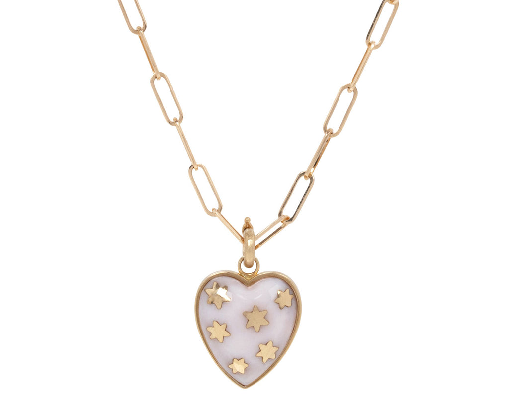 Storrow Pink Opal Anna Star Heart Charm ONLY On Chain