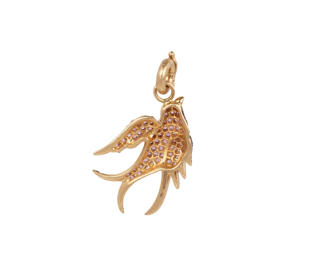 Storrow Pink Sapphire Birdie Charm ONLY Back