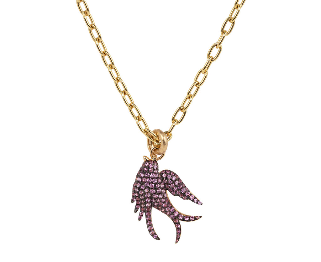 Storrow Pink Sapphire Birdie Charm ONLY On Chain