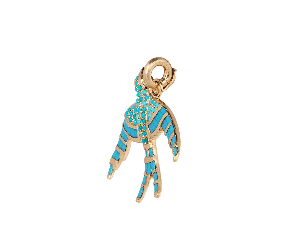 Turquoise Evelyn Sparrow Charm Pendant ONLY