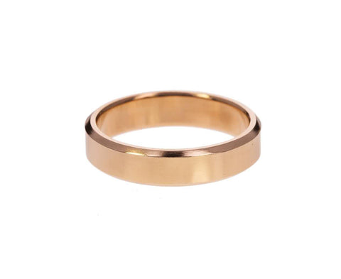 Rose Gold Beveled Edge Band - TWISTonline 