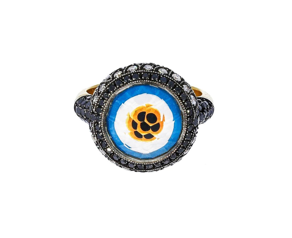 Carved Rock Quartz Evil Eye Ring - TWISTonline