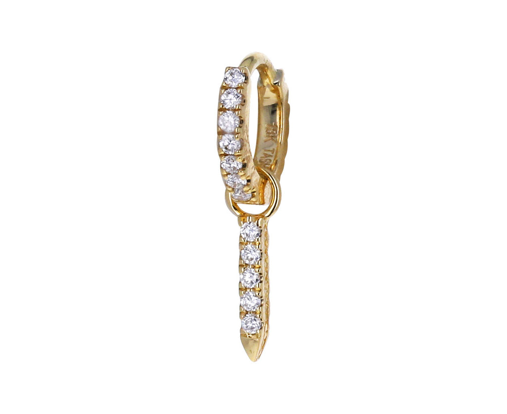 Yellow Gold Sapphire and Diamond Pavé Bar Dangle Charm ONLY