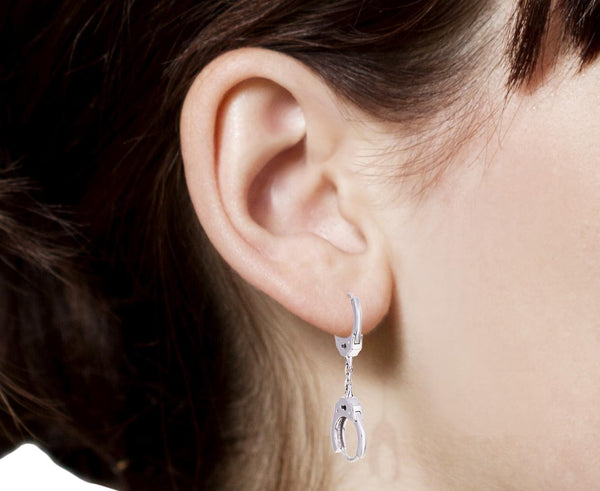 Silver handcuff earrings online