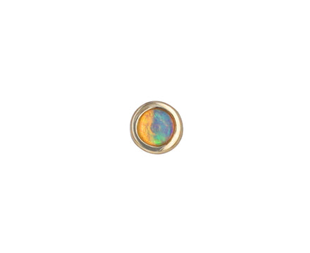 2mm Opal Yellow Gold SINGLE Stud Earring