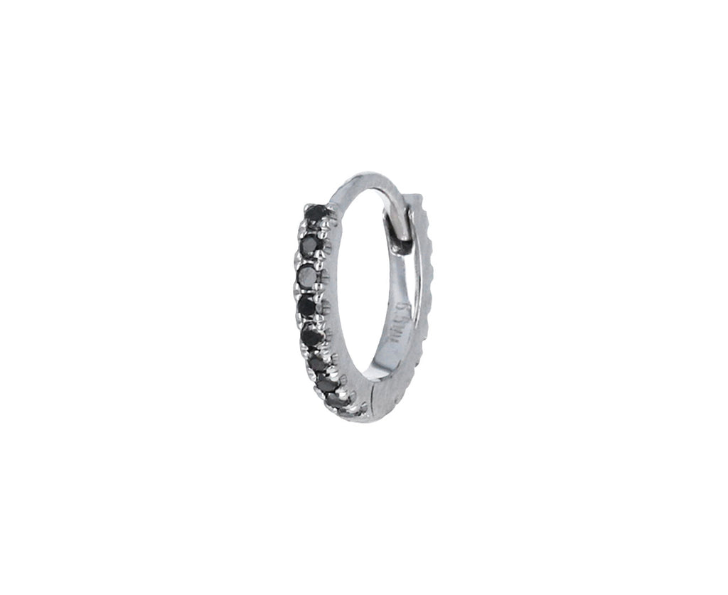 1/4 White Gold Black Diamond Eternity SINGLE Hoop