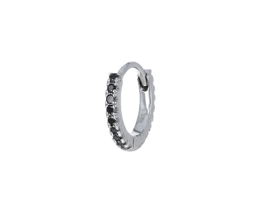 1/4 White Gold Black Diamond Eternity SINGLE Hoop