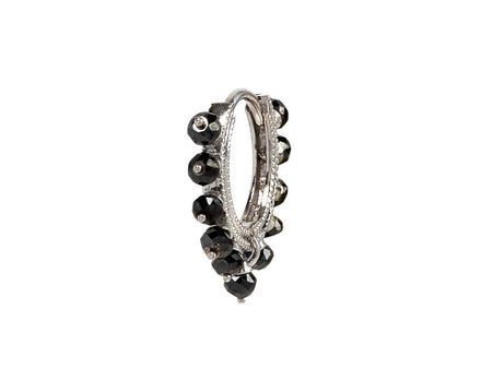 Maria Tash 5/16 Black Diamond White Gold Coronet SINGLE Hoop