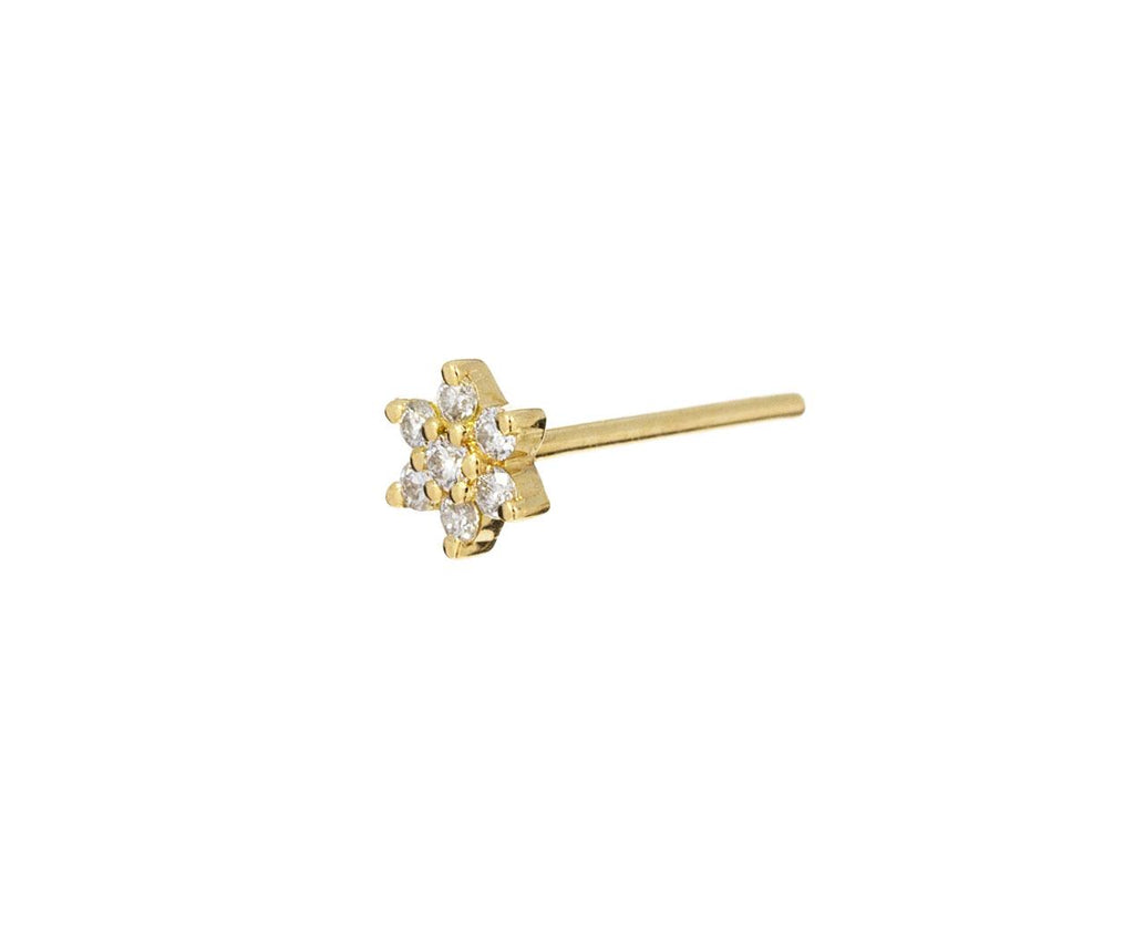 4.5mm Diamond Flower Traditional Stud - TWISTonline