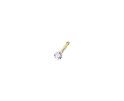 1.5mm Yellow Gold Invisible Set Diamond SINGLE Stud Earring