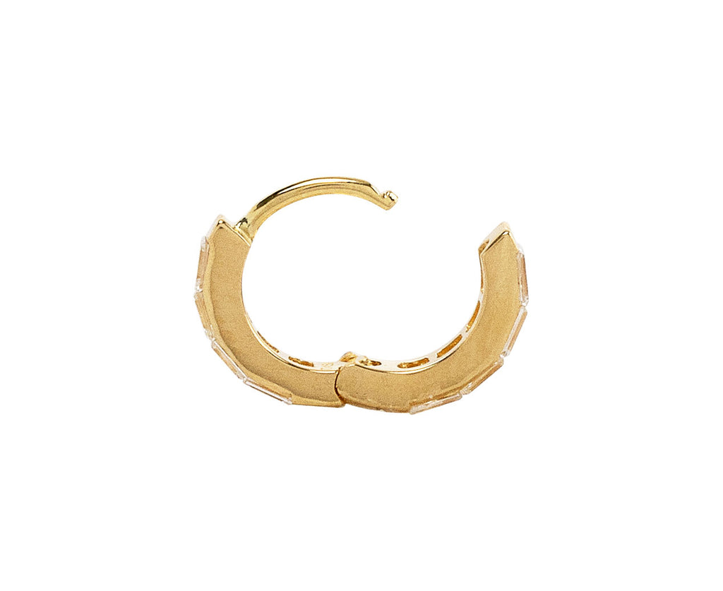 Maria Tash 1/4 Invisible Set Baguette Diamond Eternity SINGLE Hoop Latch