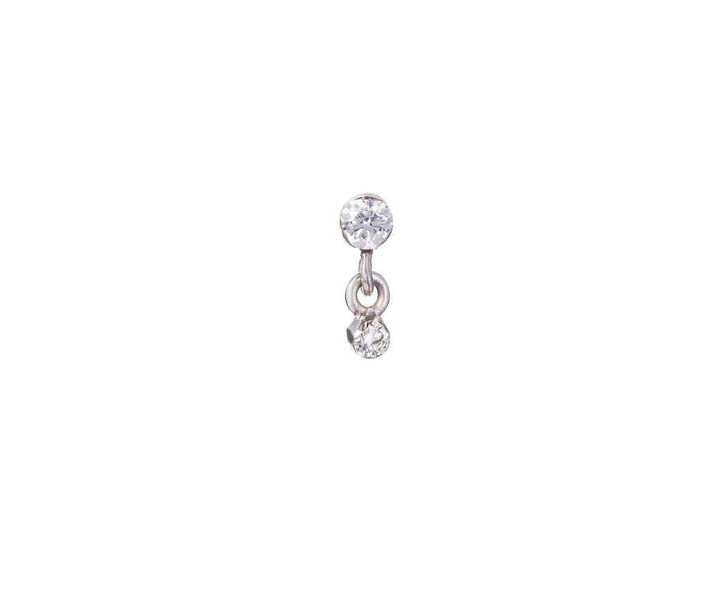 Invisible Set Diamond Dangle SINGLE Stud - TWISTonline