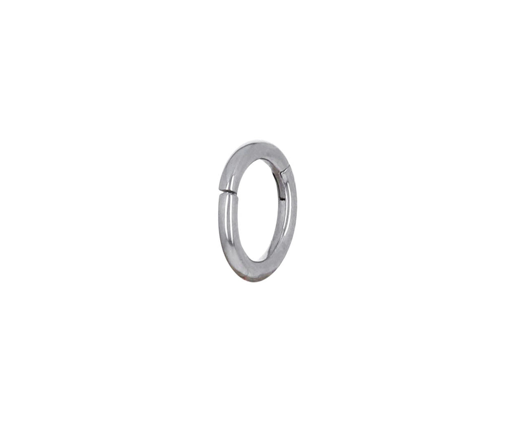3/16 White Gold SINGLE Rotating Hoop Earring - TWISTonline