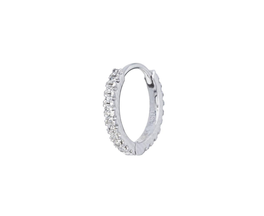 5/16 White Gold White Diamond Eternity SINGLE Hoop - TWISTonline
