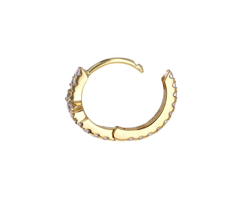 5/16 Yellow Gold Diamond Star Eternity SINGLE Hoop