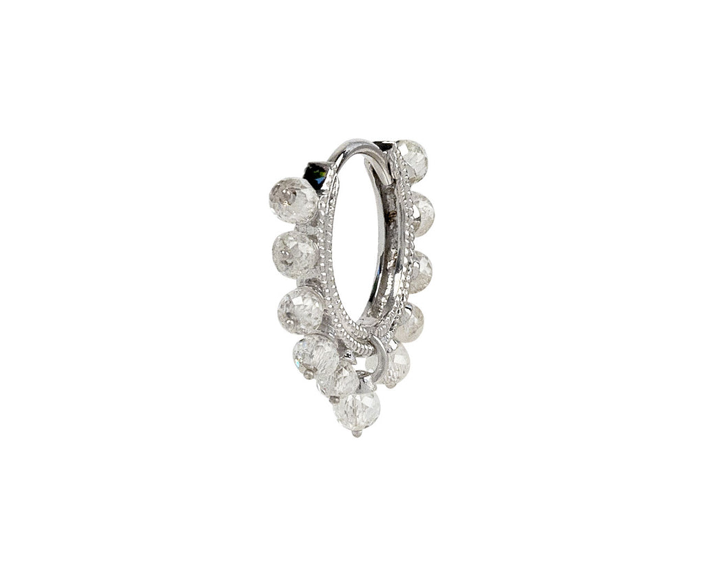 5/16 White Gold Diamond Coronet SINGLE Hoop - TWISTonline