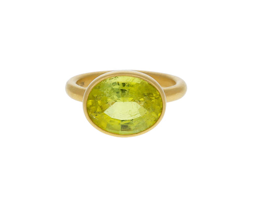 Yellow Tourmaline Princess Ring