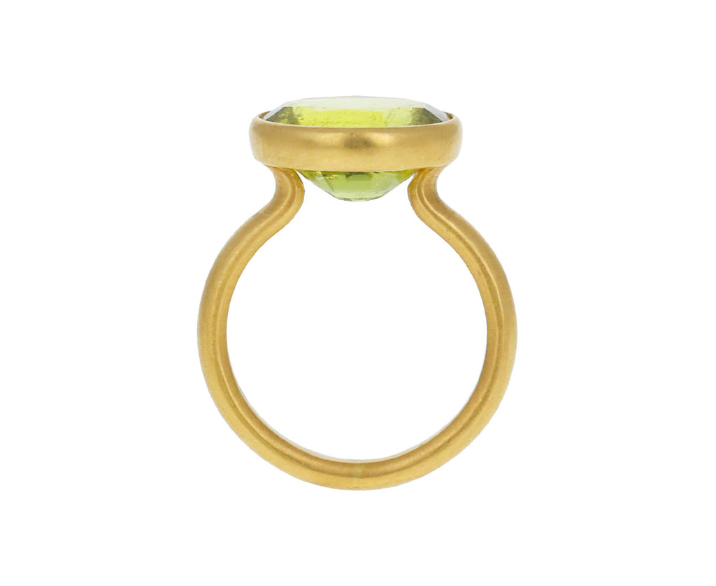 Yellow Tourmaline Princess Ring