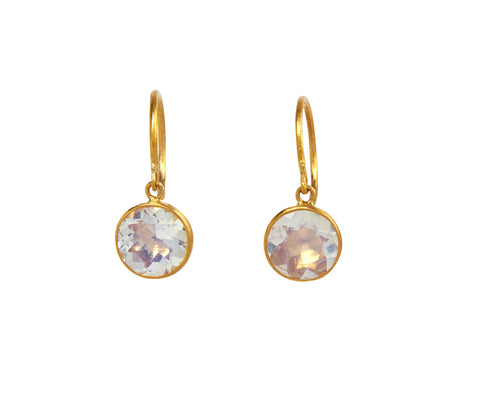 Marie-Hélène de Taillac Rainbow Moonstone Bindi Hook Earrings