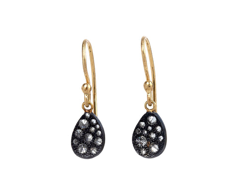 Pear Shaped Inverted Diamond Drop Earrings